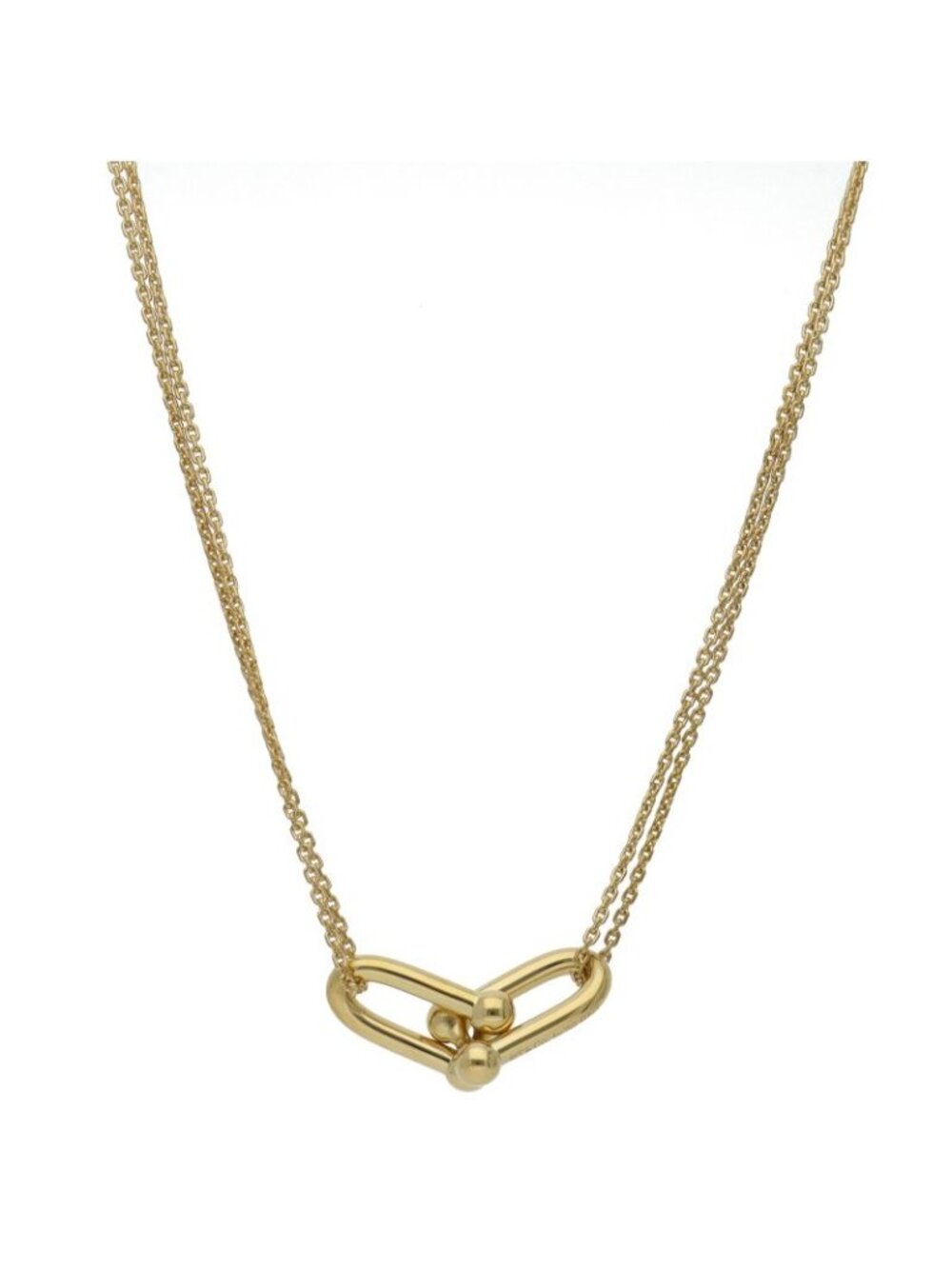 Tiffany & Co Large Double Link Necklace 18k Yellow Gold - Picture 2 of 5